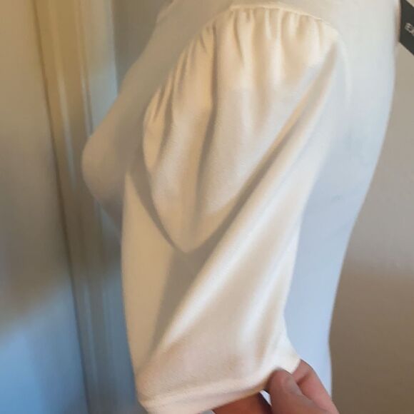 Express Off White Sheer Style Top - Picture 7 of 13